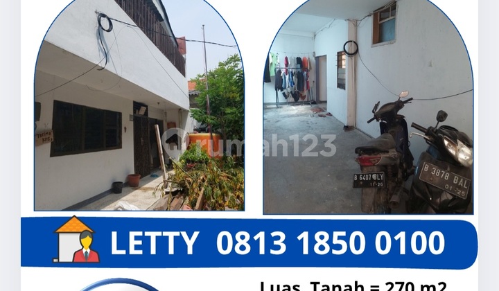 Two-Story Boarding House in Gunung Sahari, Central Jakarta Rp 4.5 Billion Negotiable, Needs Minimal Renovation, Freehold Title in Gunung Sahari