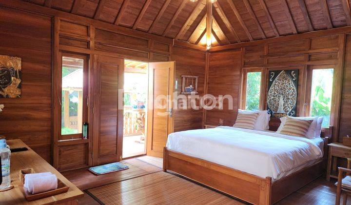 BEAUTIFUL 1 BEDROOM WOODEN HOUSE WITH KROBOKAN GARDEN BALI 1