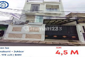 Dijual Cash Keras Rumah 3 Lantai di Kebon Jeruk - Lt. 172M2 | SHM 1