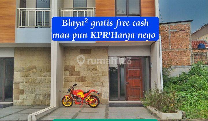 RUMAH FREE BIAYA² ✓BISA DP 0%  CASH DAN KPR HARGA  NEGO ✓ROW JALAN CLUSTER 7METER   18
