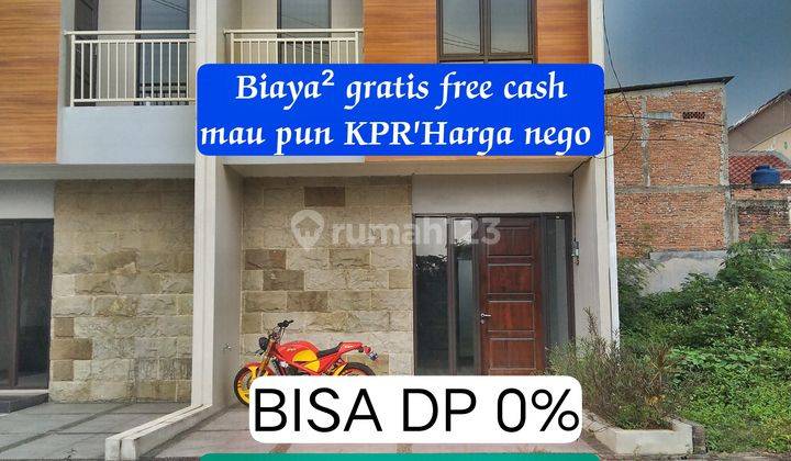 RUMAH FREE BIAYA² ✓BISA DP 0%  CASH DAN KPR HARGA  NEGO ✓ROW JALAN CLUSTER 7METER   1
