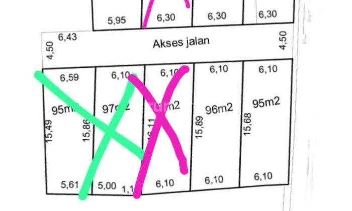 Tanah Kavling 100 Meter Dijual Sertifikat Hak Milik Imb Tinggal Bangun Dalam Cluster  1