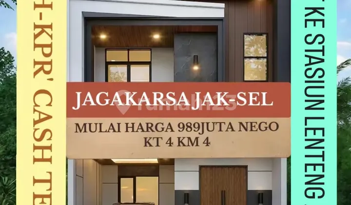 Rumah Mulai Harga989jt KT 4 Km4 Dijagakarsa