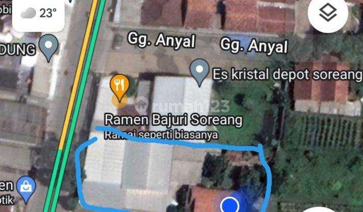 DIJUAL MURAH HITUNG TANAH RUANG USAHA STRATEGIS MAINROAD SOREANG 2