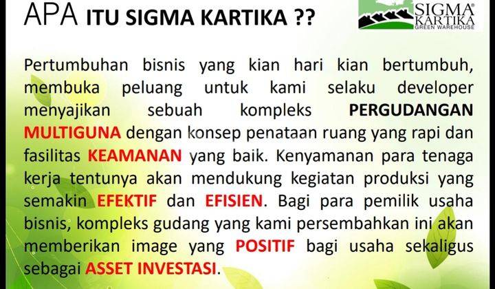 Gudang Baru,bagus Dan Aman Sigma Kartika Gunung Sindur Serpong 13