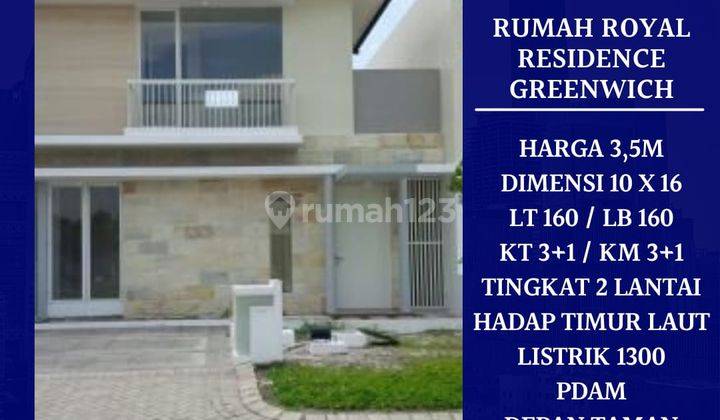 Rumah Royal Residence Greenwich Kosongan Surabaya Barat Dkt Wiyung Lakarsantri Menganti  1