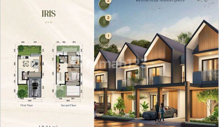 Rumah Riverside berada di Kawasan Premium Type Iris Emory Cluster Karawang Barat di Karawang 2