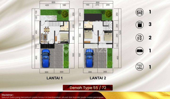 Rumah 2 Lantai Perintis 3 Dekat M.tos Makassar 2