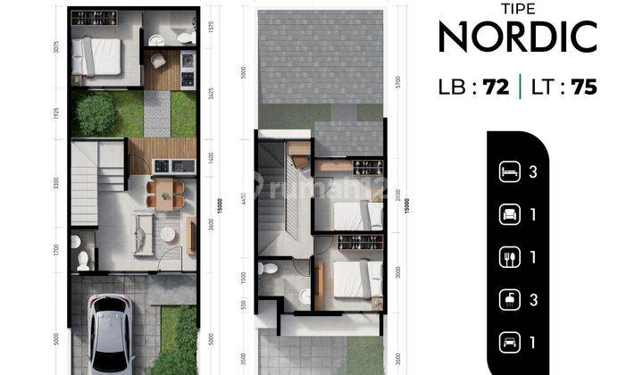 Rumah 2 lantai Citra Garden Gowa Dekat Hertasning Baru  2