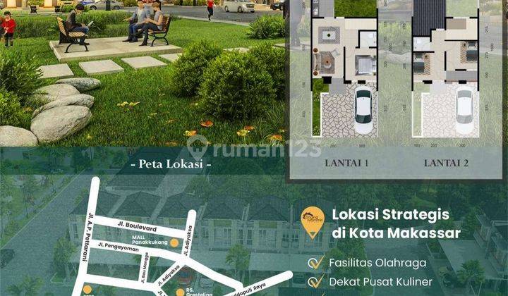 Rumah 2 Lantai Anging Mammiri Hertasning Kota Makassar 2