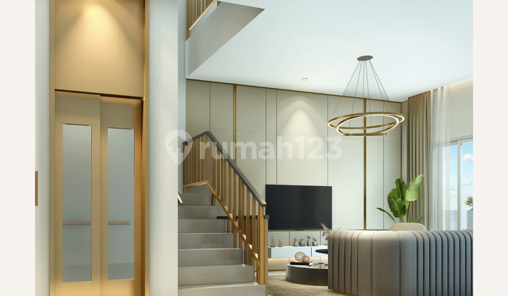  DIJUAL RUMAH 3 LANTAI+ROOFTOP ADA LIFT PREMIUM ALAYA SENTUL CITY