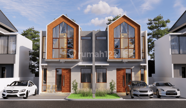 Rumah Mewah Bata Merah 2 Lantai di Cibinong Bogor  1