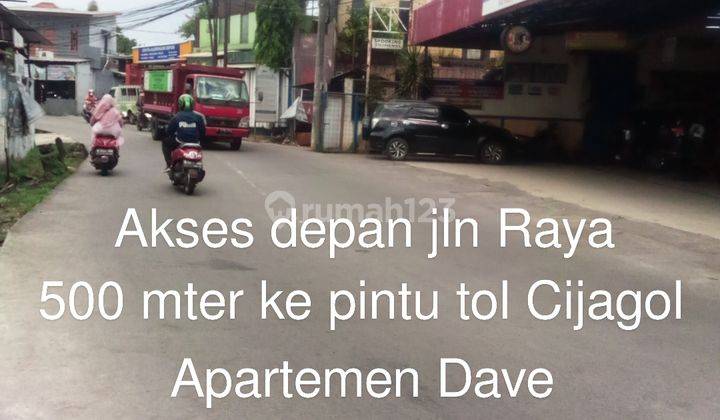 Di Jual Tanah Kosong ada bahan.Bangunan masih  operasional  area padat depan jalan raya 50 mter ke jalan Tol Cijago 3