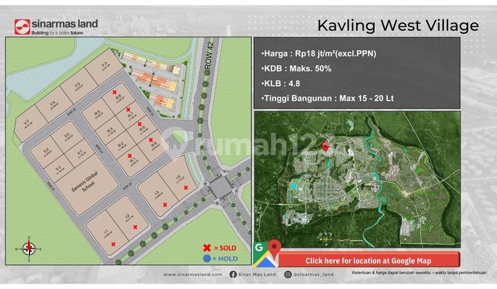 Kavling Komersial Lokasi BSD Pusat Harga Termurah di Serpong