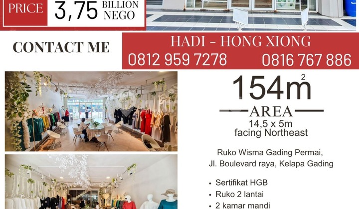 Ruko Wisma Gading Permai, Boulevard Raya