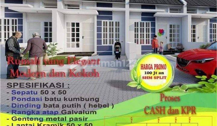 Rumah Komersil, harga SUBSIDI lokasi nol jaln raya cicilan 900rbu 1