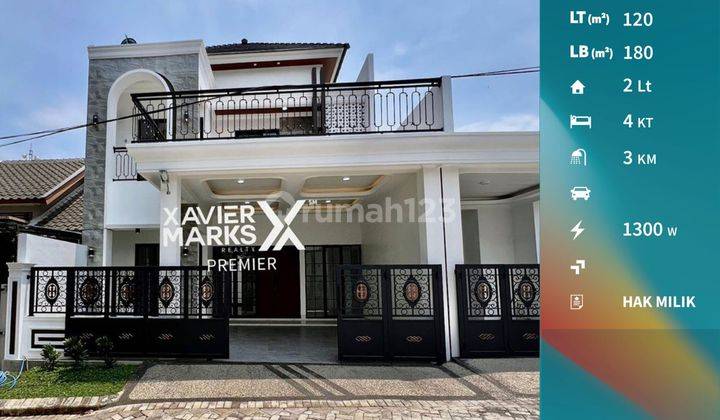 Rumah Desain American Classic Mewah di Sengkaling Malang 1