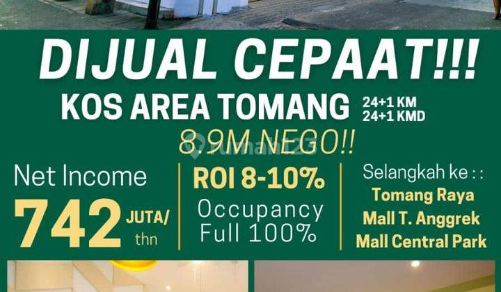 Rumah Kost 3 Lantai Baru Furnished Dekat Jl Tomang Raya, Slipi, Mall Taman Anggrek 2