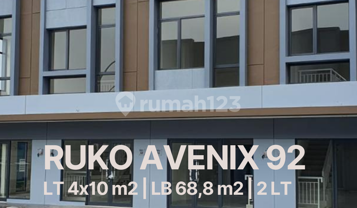 Ruko Avenix 2 Lantai di BSD, Tangerang Selatan