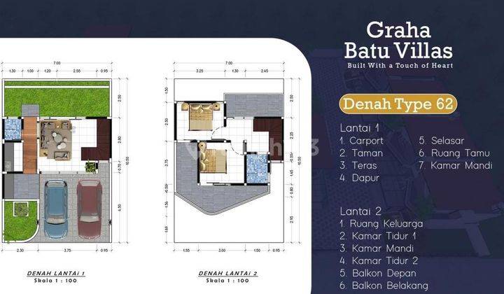 Rumah Villa Exclusive Dengan Design Menawan di Graha Batu Villas Kota Batu 2