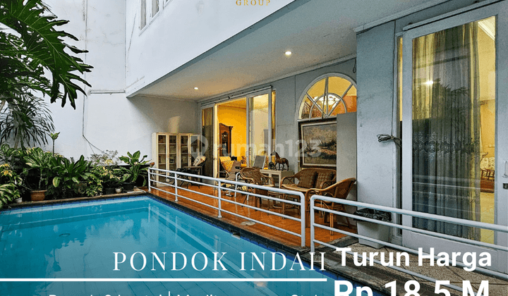 Rumah Pondok Indah 2 Lantai Ada Pool, Garasi Carport Luas 1