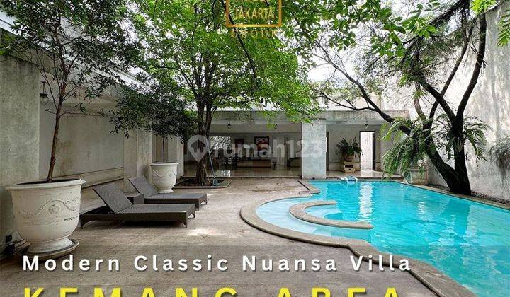 Rumah Kemang Fully Furnished Modern Classic Ada Pool Taman Luas 1