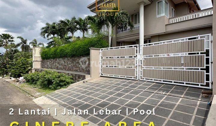 Rumah Cinere Pool, Taman, Carport Luas, Dekat Golf Pangkalan Jati 1