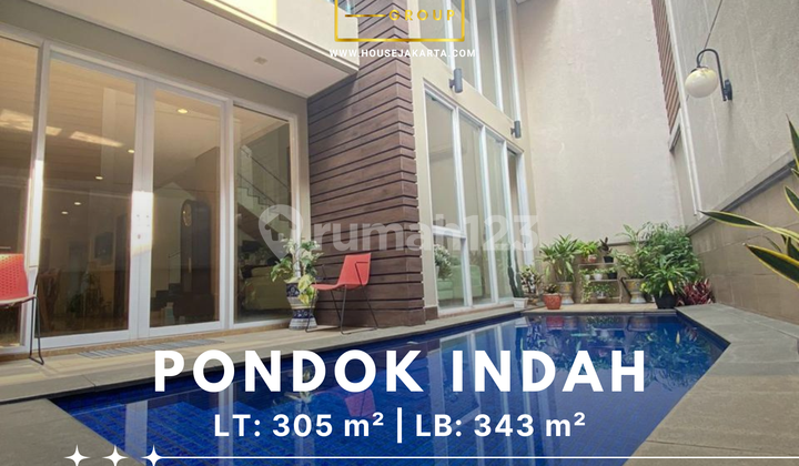 2.5-Storey Luxury House in the Elite Area of Pondok Indah. Private Pool