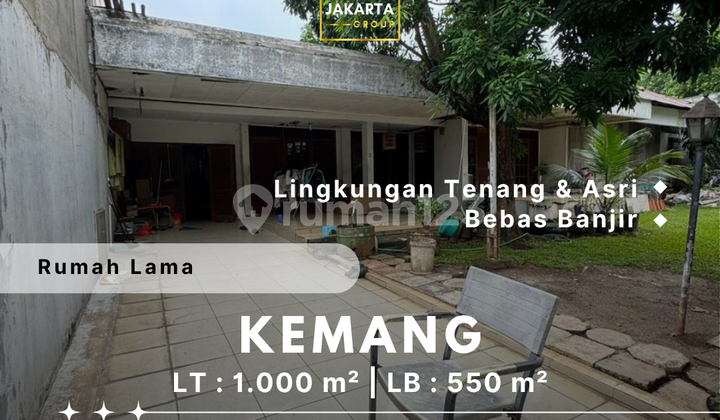 Kemang Tanah Ada Bangunan Lama, Lingkungan Tenang & Asri Kemang Tanah Ada Bangunan Lama, Lingkungan Tenang & Asri