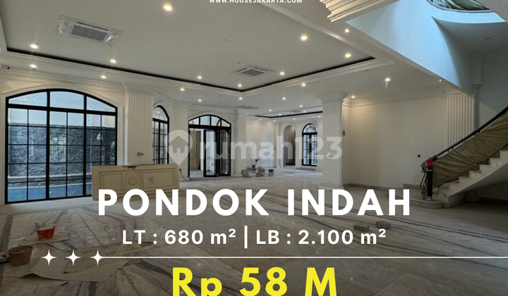 Rumah Pondok Indah Basement Muat 10 Mobil , Private Lift & Pool . Kawasan Elite