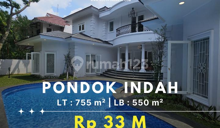 Rumah Mewah New Renovated . Posisi Hook . Private Pool & Lift .One Gate System