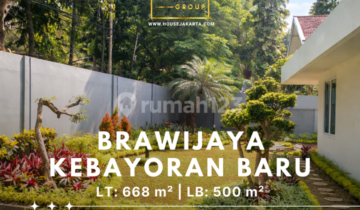 Rumah Hitung Tanah Brawijaya Kebayoran Baru . Kawasan Elite . Taman Luas