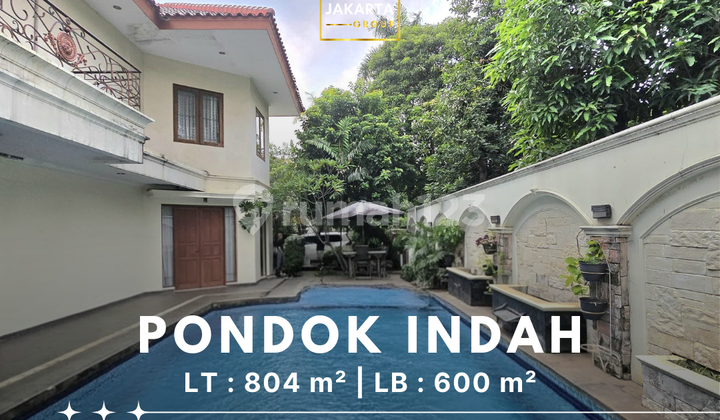 Cheapest Corner House in Elite Pondok Indah Area with Private Pool & Spacious Carport