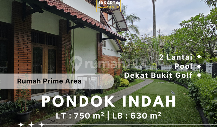 Classic House in Pondok Indah Row J, Wide Street Near Golf Hill