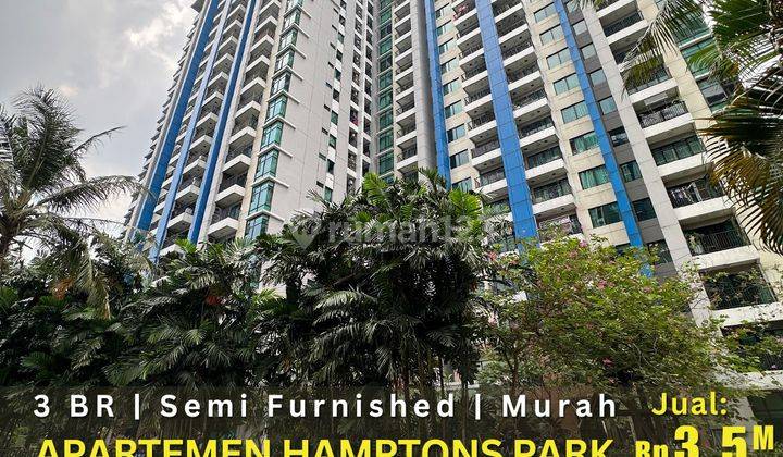 Dijual Apartemen 3 BR 135sqm Furnished di Hamptons Park, Pondok Indah Jakarta Selatan  1