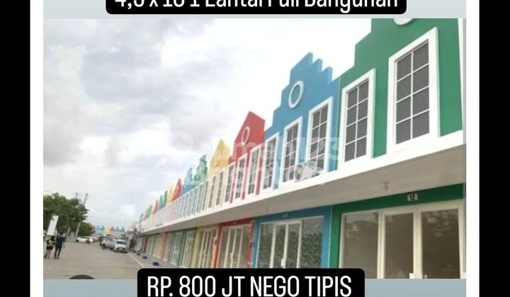 Ruko Boulevard Green River View Barombong 4,5 X 16 1 Lantai Full Bangunan Rp. 800 Jt Nego