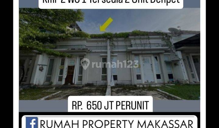 Rumah Type 37 Amarilys

tanjung Bunga 6x15

jl Concordia 

kamar 2 Wc 1

tersedia 2 Unit Denpet

 1