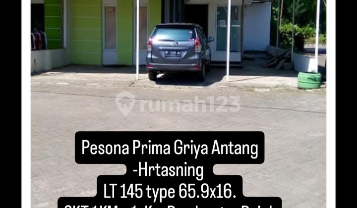 Pesona Prima Griya Antang - Hertasning Land 145 Type 65.9X16.2kt 1Km, +1 KM Assistant, Corner can go to Hertasning New can go to Tamanggapa Rayarp. 1.350 Mlyr 1
