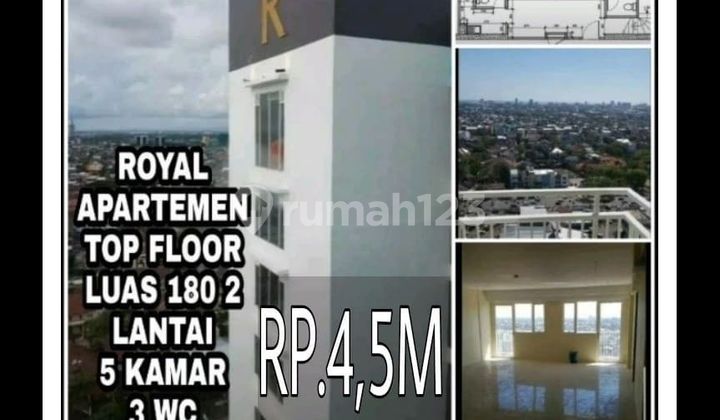 Royal Apartemen Panakkukang Top Floor 25 & 26 Type 90, 2 Lantai 180 Meter Kamar 5 Wc 4 Hadap Boulevard Tengah Kota Rp. 4,5 Milyar Royal Apartemen Panakkukang Top Floor 25 & 26 Type 90, 2 Lantai 180 Meter Kamar 5 Wc 4 Hadap Boulevard Tengah Kota Rp. 4,5 Milyar