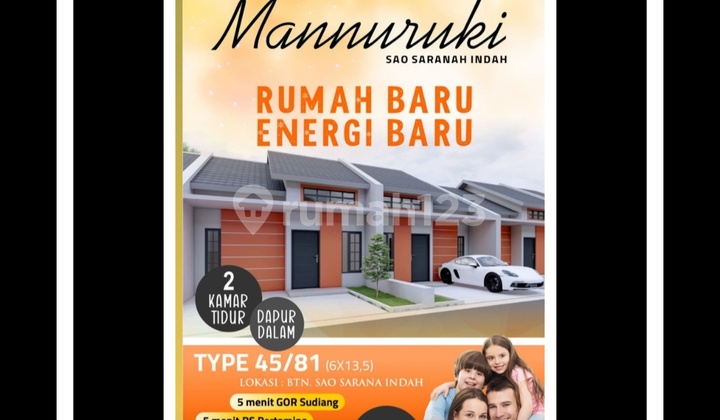 Rumah Jl Manuruki Blakang Gor Sudiang6x13,50 Kmr 2 Wc 1Type 45Promo Cash 357 Jt Rumah Jl Manuruki Blakang Gor Sudiang6x13,50 Kmr 2 Wc 1Type 45Promo Cash 357 Jt