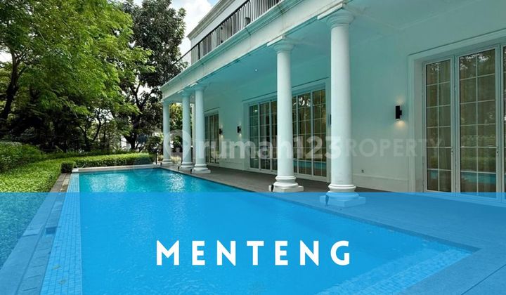 Luxury House in Menteng, Central Jakarta, Italian Marble Slab Flooring, Private Pool