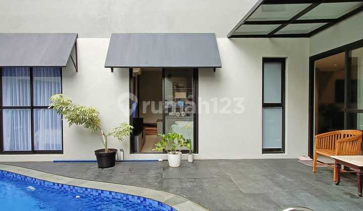 For Sale Modern House with Private Pool, Modern Ethnic Design in Bintaro 1