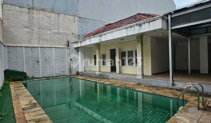 1-Story House Land Calculation in Pondok Indah with Swimming Pool Affordable Price