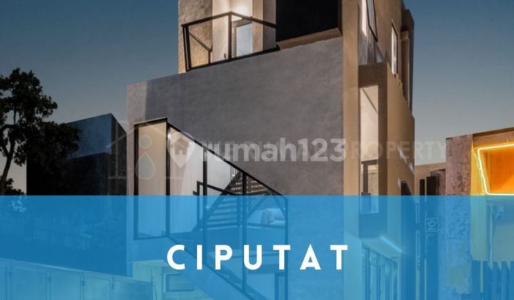 Rumah Industrial Modern Private Pool Ciputat
