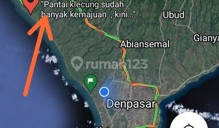 For Sale 1000 sqm land with Blue Ocean view, SHM designation for residential use in accordance with SHM IMB, 10 minutes from SOKA Toll Road, Tabanan