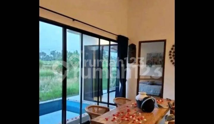 For rental villa Ubud 10 menutes Central Ubud, Villa beautiful Rice Field View 2 Bedroom 2 bathroom Furnished Wi-Fi IDR 27,000,000 strategic 40 minutes From Canggu Nyanyi beach Tanah Lot Tabanan Bali 