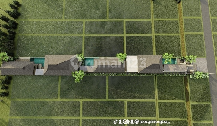 Land in Tabanan Bali near the beach, 800 meters from the coastline with views of the Blue Ocean and mountains.