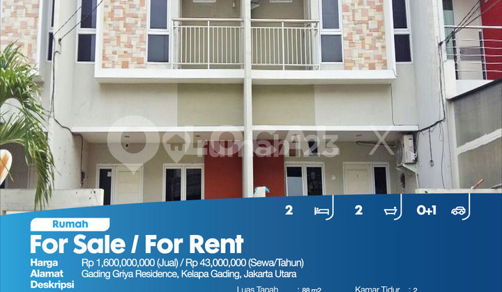 Rumah Gading Griya Residence, Kelapa Gading, Jakarta Utara 2