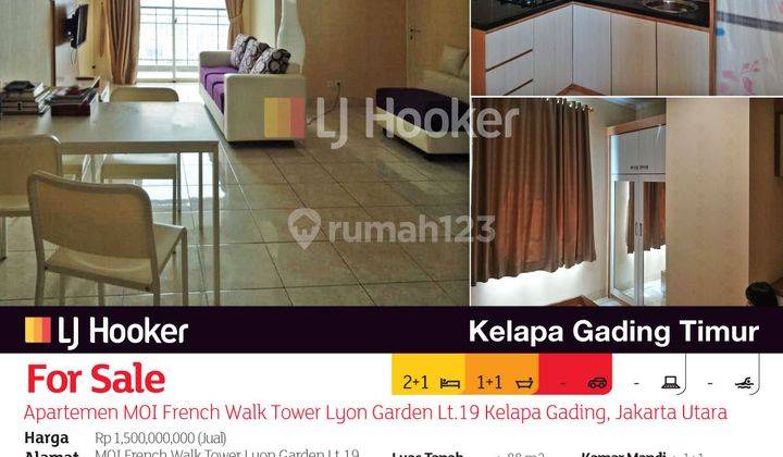 Apartemen Moi French Walk Tower Lyon Garden Lt.19 Kelapa Gading, Jakarta Utara 2