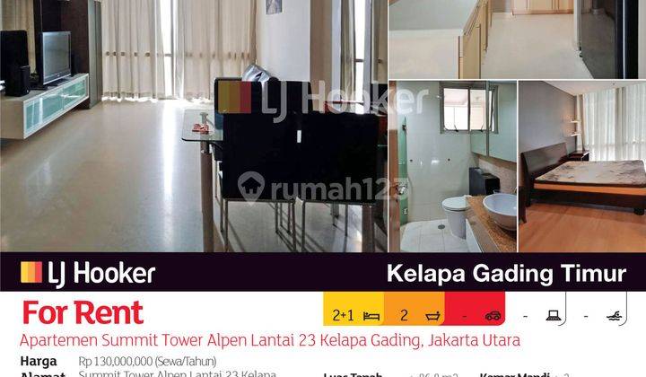 Apartemen Summit Tower Alpen Lantai 23 Kelapa Gading, Jakarta Utara 2